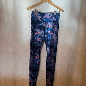 Lululemon Floral Leggings - Blue and Pink